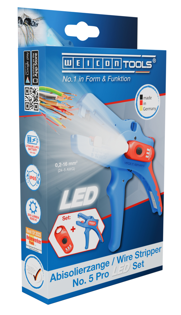 Set Spellafili No. 5 Pro LED | Set da 2 pezzi incl. spellafili e lampada da lavoro a LED