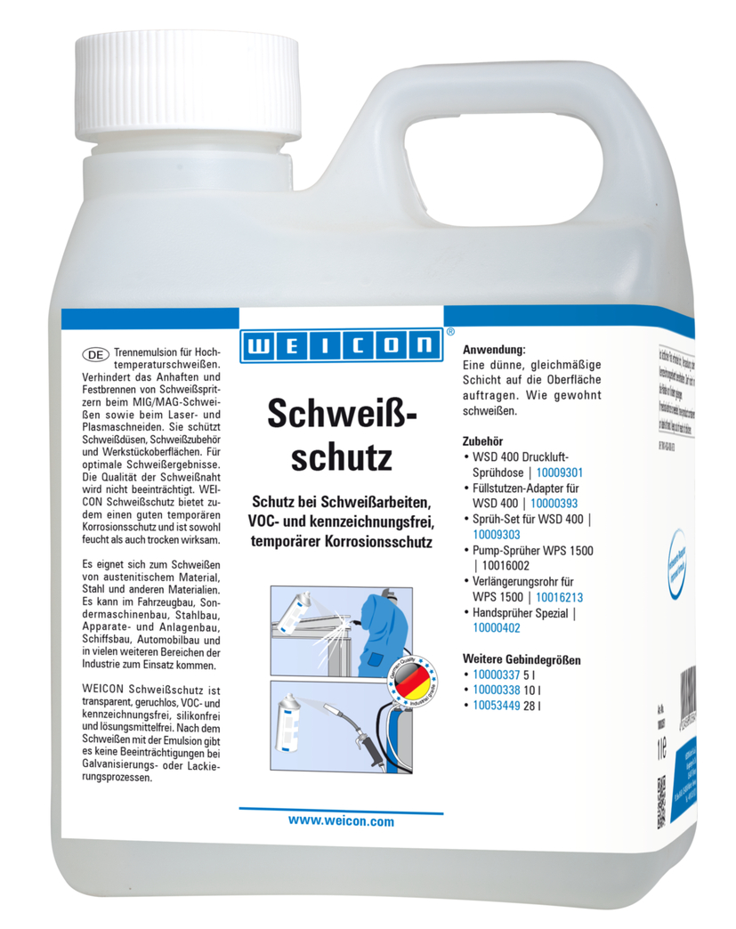 Protezione per la saldatura WEICON | Protezione senza VOC e senza etichettatura per i lavori di saldatura