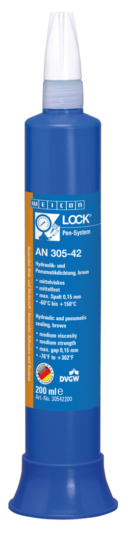 WEICONLOCK® AN 305-42 sigillante per sistemi idraulici e pneumatici | Frenafiletti di media forza, con registrazione DVGW