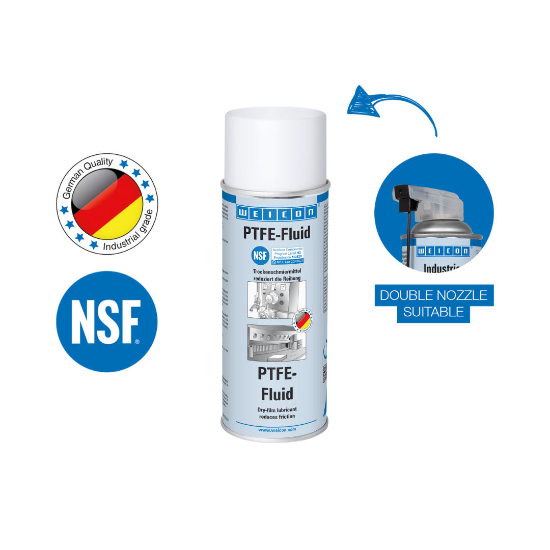 PTFE-Fluid | olio lubrificante a secco senza grassi per il settore alimentare NSF H2