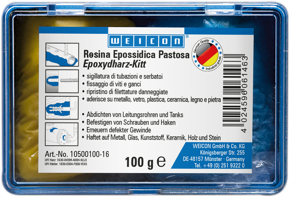 WEICON Resina Epossidica Pastosa | composto universale impastabile per riparazioni WEICON Resina Epossidica Pastosa | composto universale impastabile per riparazioni