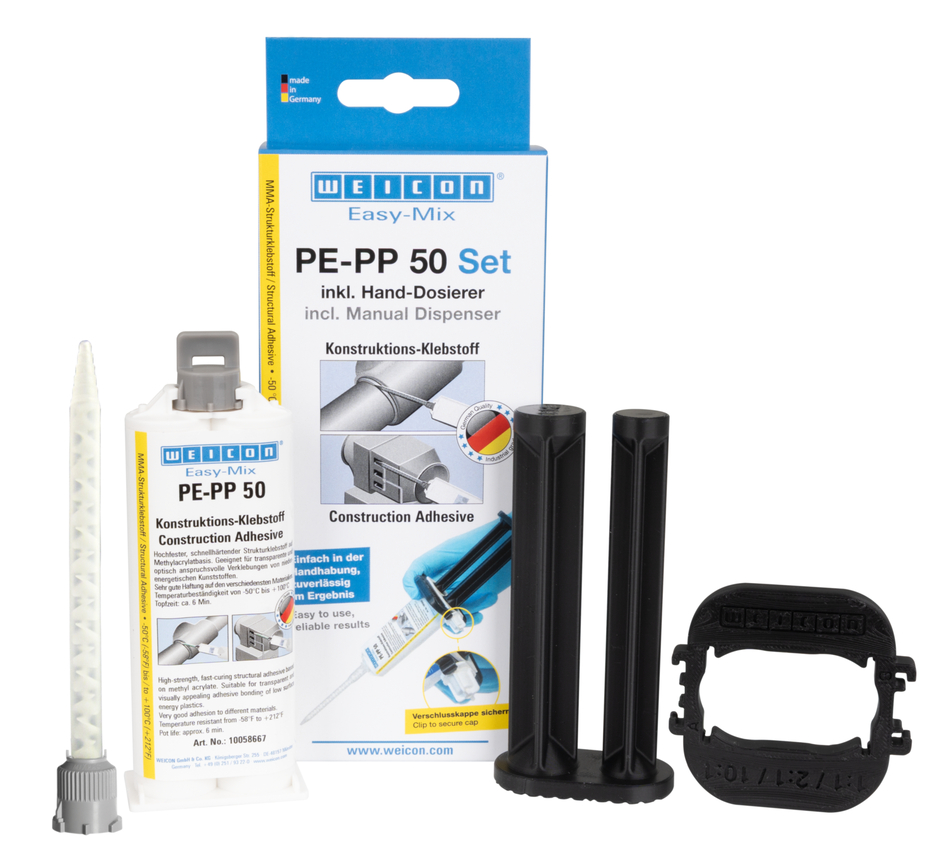 Easy-Mix PE-PP 50 | adesivo strutturale a base di acrilato di metile per plastiche speciali