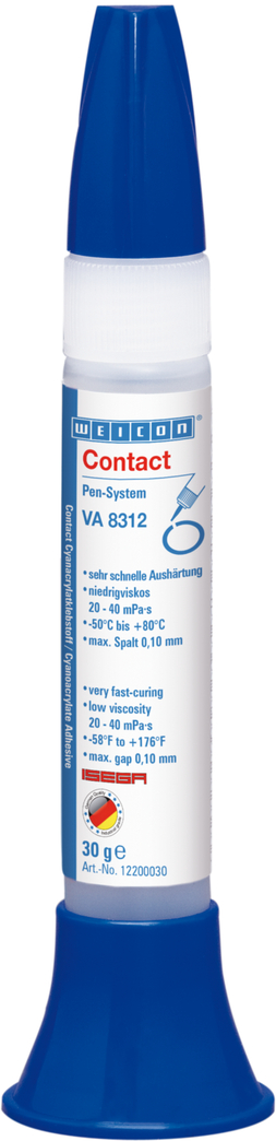VA 8312 Colla cianoacrilica | Adesivo istantaneo per il settore alimentare e per gli elastomeri EPDM e la gomma.