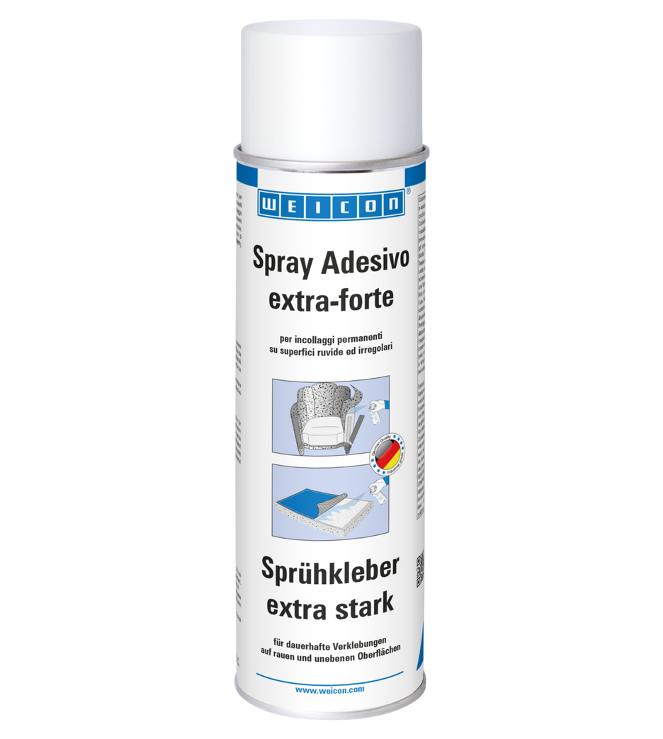 Colla Spray extraforte | adesivo a contatto spray per l'incollaggio forte e permanente di feltro, pelle artificiale e materiali isolanti Colla Spray extraforte | adesivo a contatto spray per l'incollaggio forte e permanente di feltro, pelle artificiale e materiali isolanti