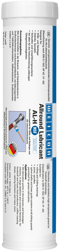 Grasso ad alte prestazioni AL-H | Grasso per alte temperature adatto agli alimenti