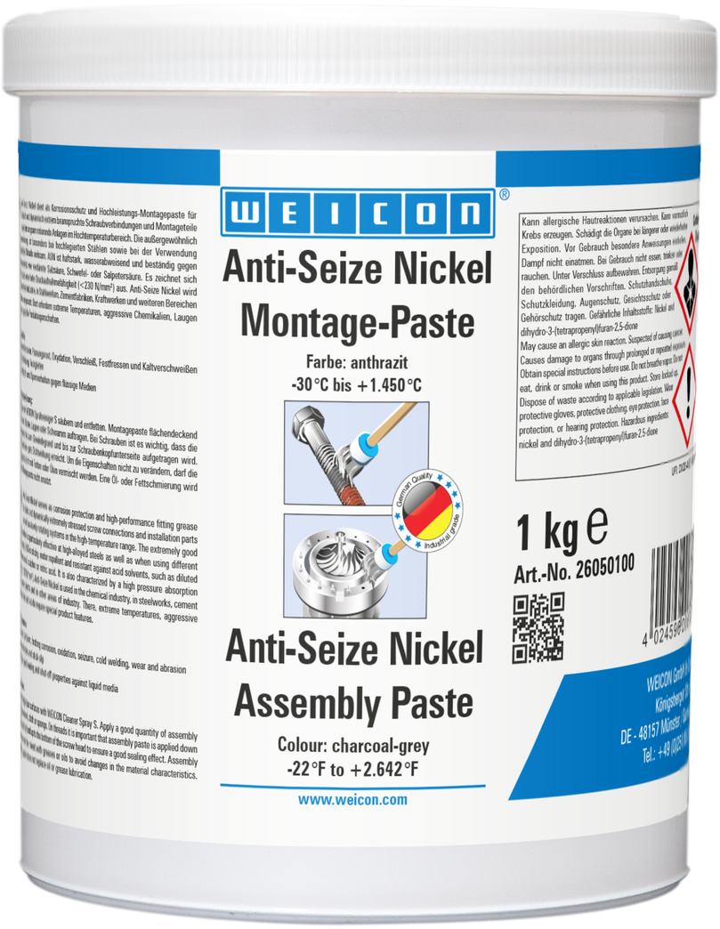 Antigrippante Nichel | pasta antigrippante e distaccante, resistente alle alte temperature