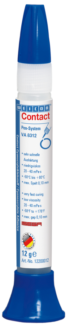 VA 8312 Colla cianoacrilica | Adesivo istantaneo per il settore alimentare e per gli elastomeri EPDM e la gomma.