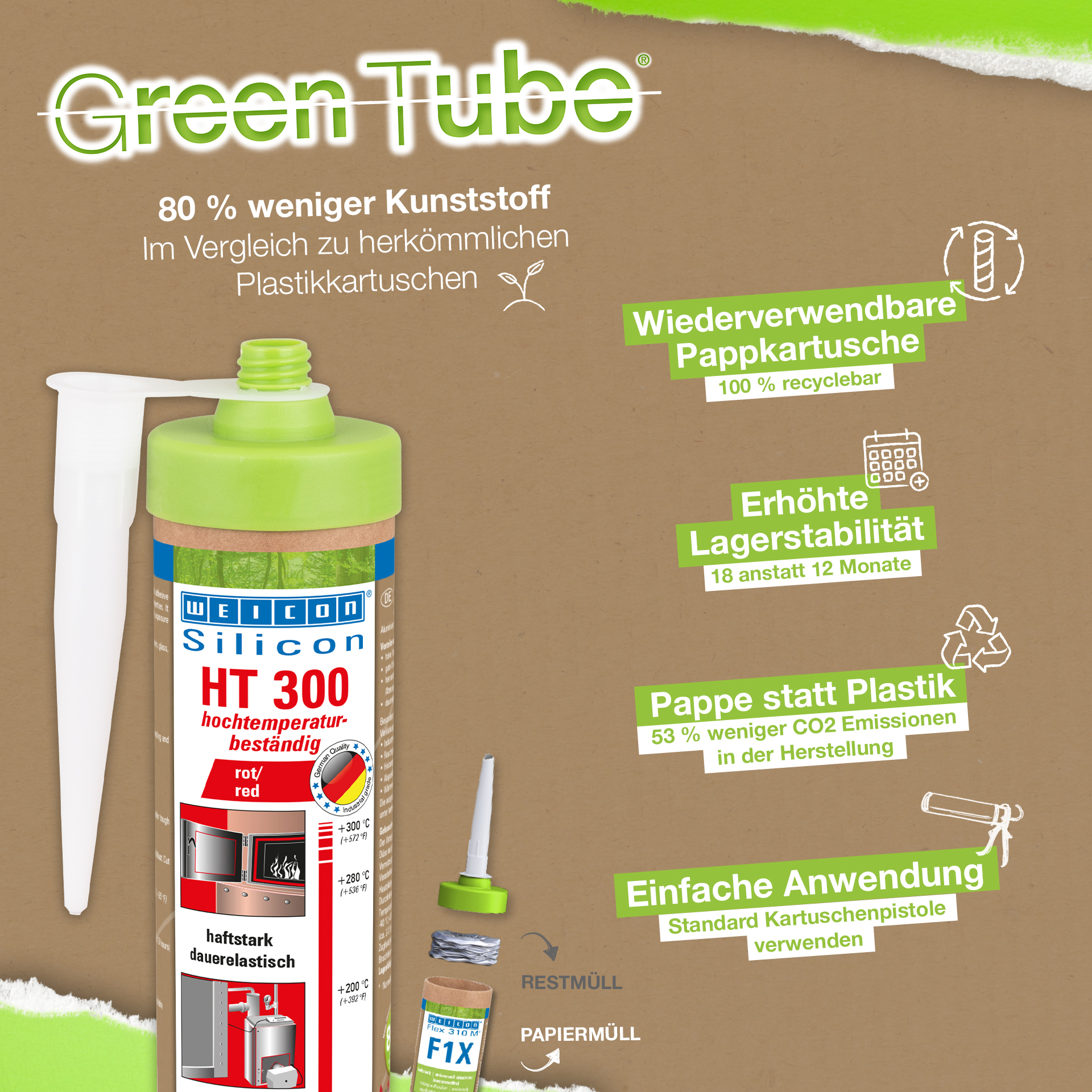 HT 300 | sigillante, resistente alle alte temperature fino a 300°C